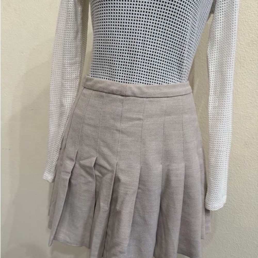 Wilfred Light Gray Skater Skirt
